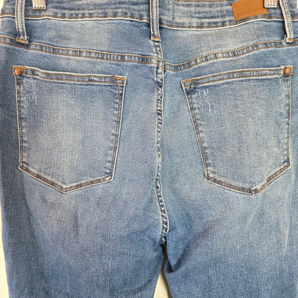 Judy Blue‎ Skinny Jeans High Rise Distressed Lemon Patch Denim Size 15